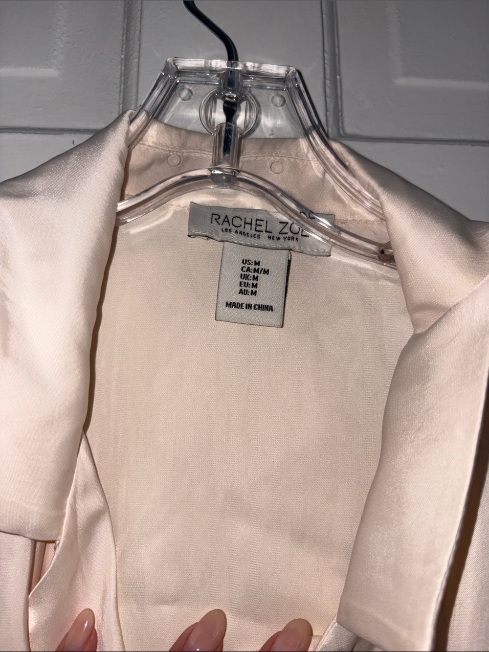 Rachel Zoe Light Cream Tie-Front Blouse - Picture 5 of 5